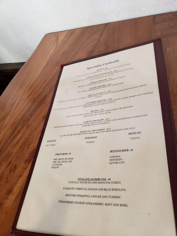 Casanova Italian Restaurant - Makawao, HI menu_pic
