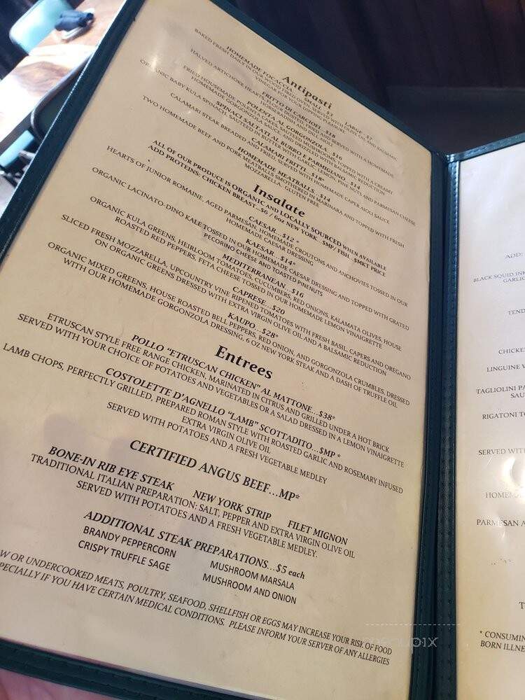 Casanova Italian Restaurant - Makawao, HI menu_pic