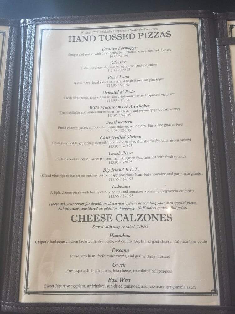 Cafe Pesto - Kamuela, HI menu_pic