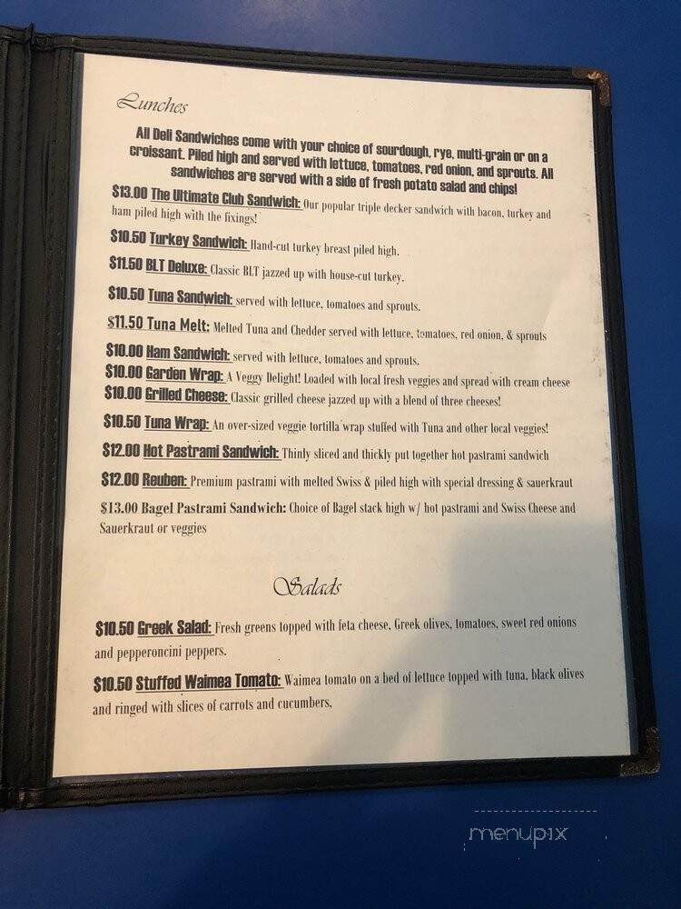 Bears' Coffee - Hilo, HI menu_pic