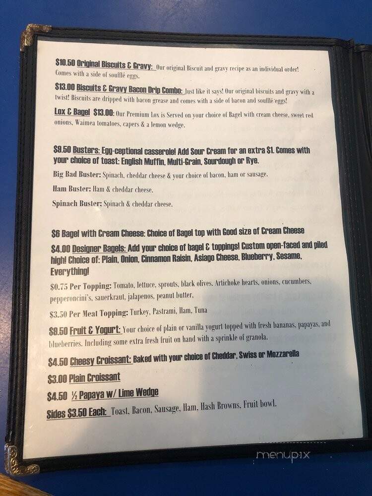 Bears' Coffee - Hilo, HI menu_pic