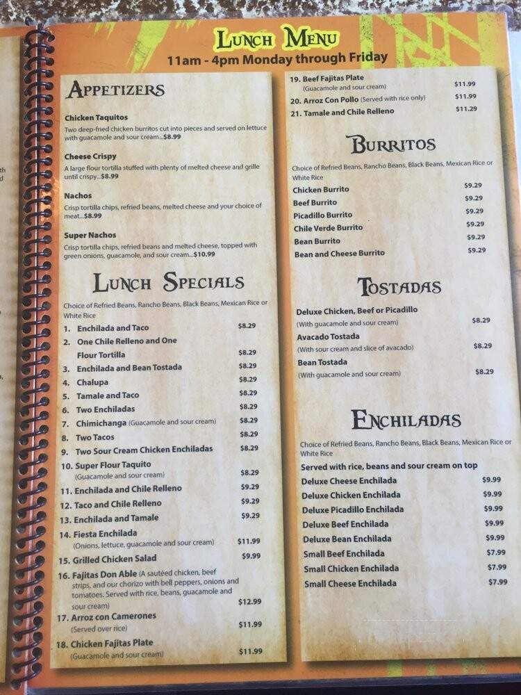 Fiesta Guadalajara - Rock Springs, WY menu_pic