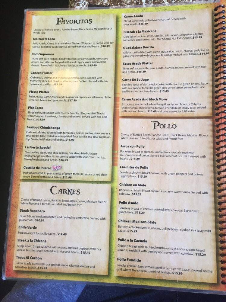 Fiesta Guadalajara - Rock Springs, WY menu_pic