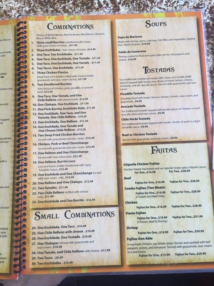 Fiesta Guadalajara - Rock Springs, WY menu_pic