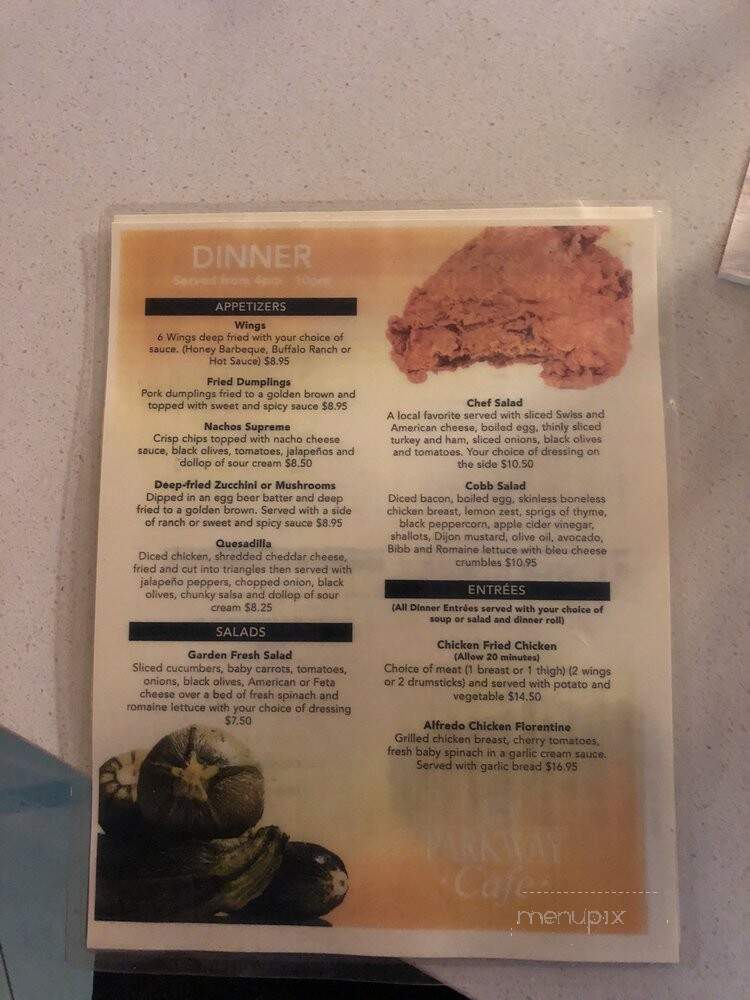 Parkway Cafe - Casper, WY menu_pic