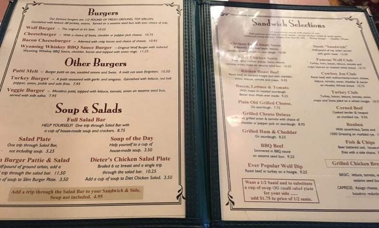 Wolf Hotel - Saratoga, WY menu_pic