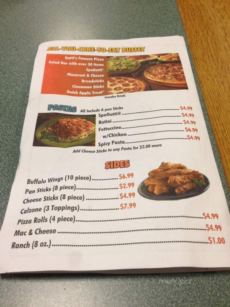 Mr Gatti's Pizza - Houston, TX menu_pic