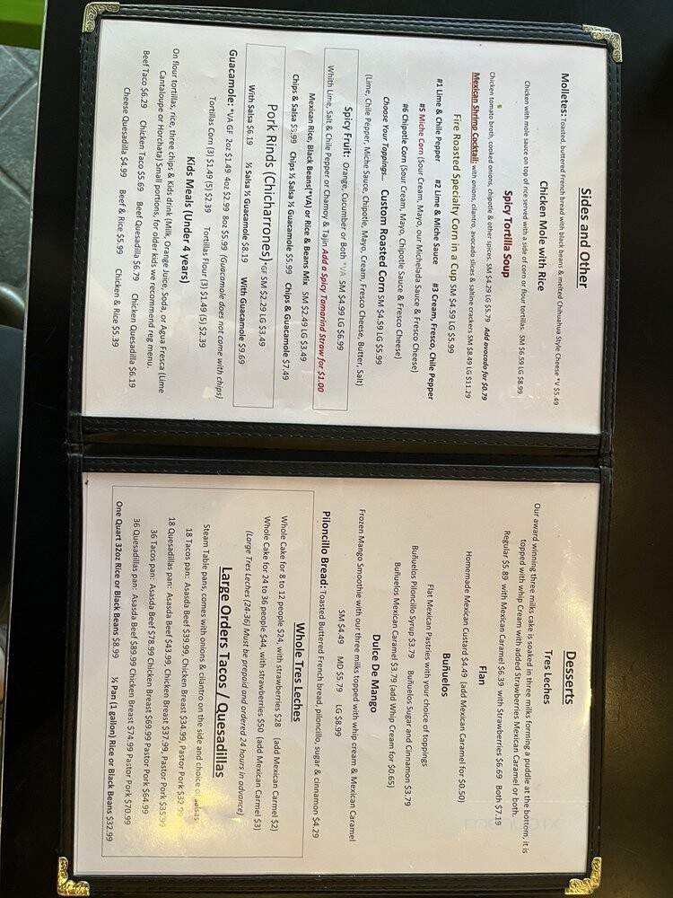 100 Percent Taquito - Houston, TX menu_pic