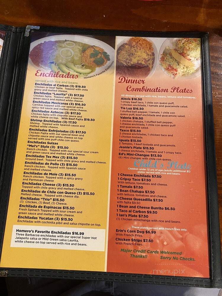 Barcenas Mexican Restaurant - Houston, TX menu_pic