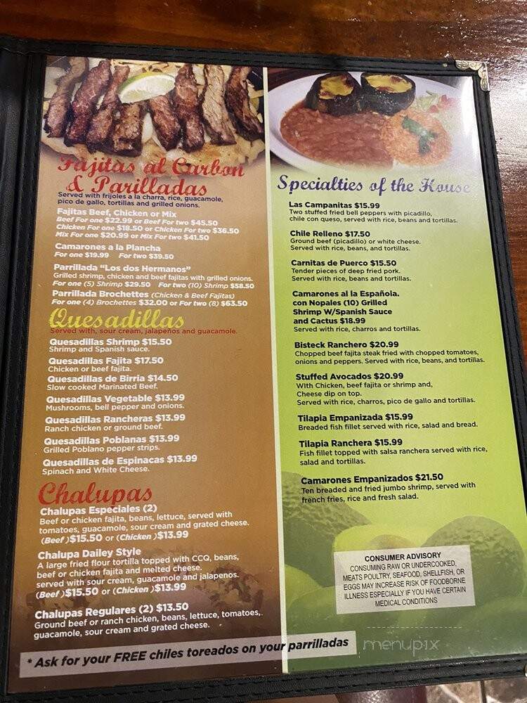 Barcenas Mexican Restaurant - Houston, TX menu_pic