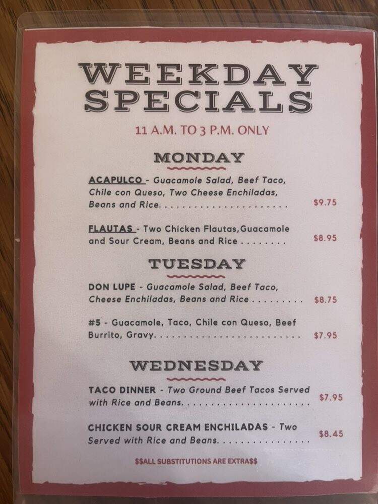 Carlos Mexican Restaurant - Houston, TX menu_pic