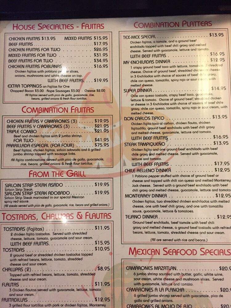Don Carlo's Restaurant - Houston, TX menu_pic