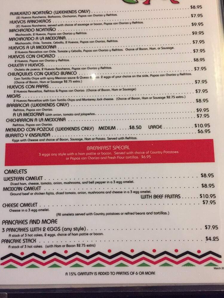 Don Carlo's Restaurant - Houston, TX menu_pic