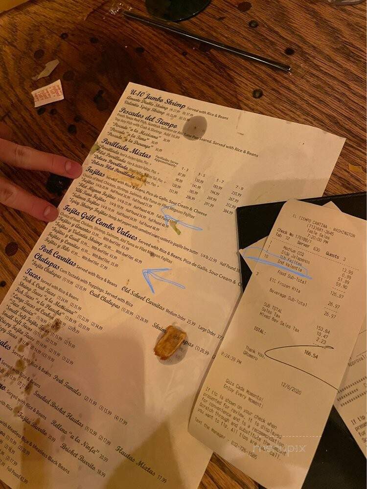 El Tiempo Restaurant - Houston, TX menu_pic