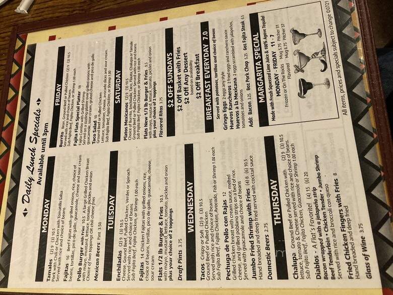 Fajita Flats - Houston, TX menu_pic