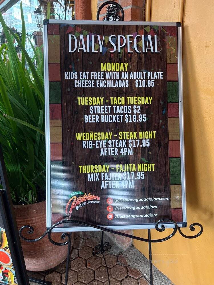 Fiesta Guadalajara - Houston, TX menu_pic