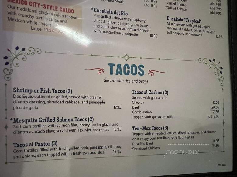 Guadalajara Mexican Grille - Houston, TX menu_pic