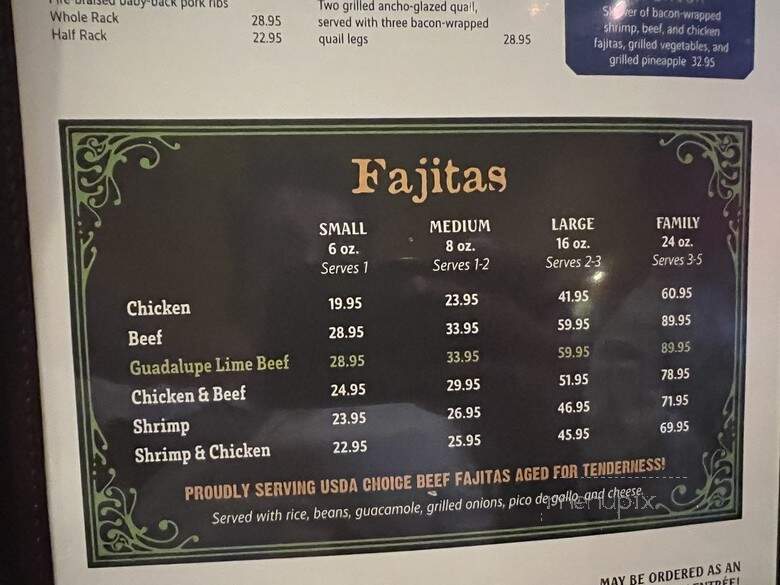Guadalajara Mexican Grille - Houston, TX menu_pic