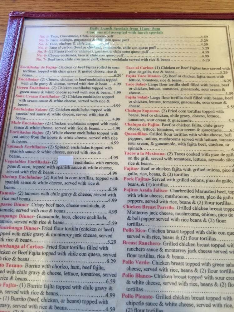 Los Ramirez Mexican Restaurant - Houston, TX menu_pic