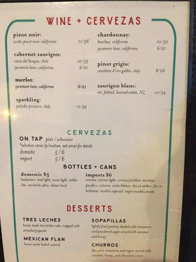 Los Tios Mexican Restaurant - Houston, TX menu_pic