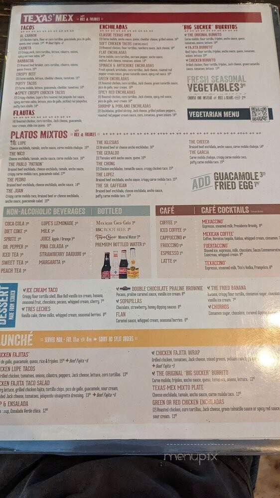 Lupe Tortillas Restaurant - Houston, TX menu_pic