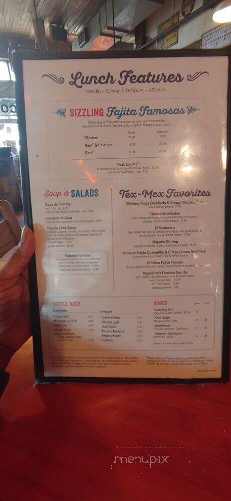 Pappasito's Cantina - Houston, TX menu_pic