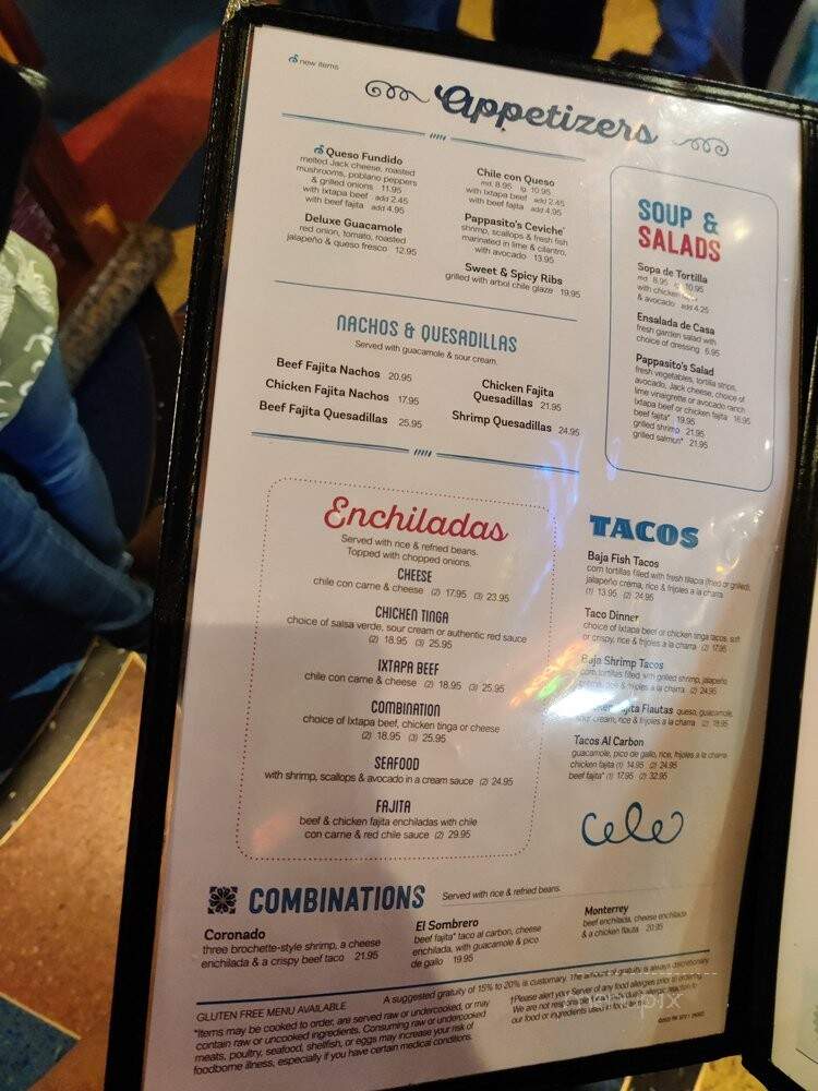 Pappasito's Cantina - Houston, TX menu_pic