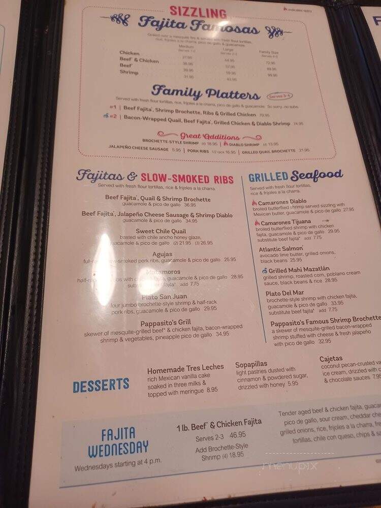 Pappasito's Cantina - Houston, TX menu_pic
