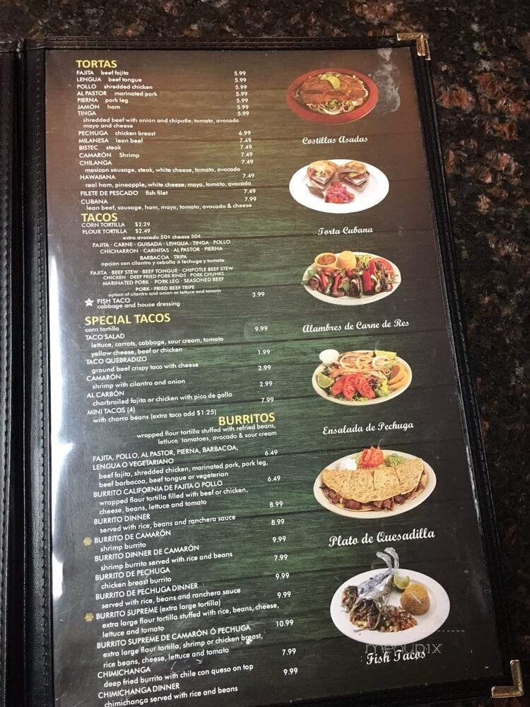 Ruchi's Taquerias El Rincon - Houston, TX menu_pic