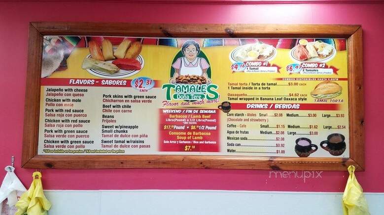 Tamales Donia Tere - Houston, TX menu_pic
