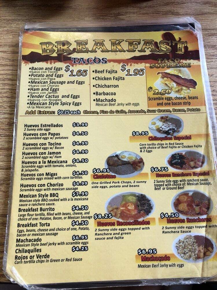 Taqueria Allende - Houston, TX menu_pic