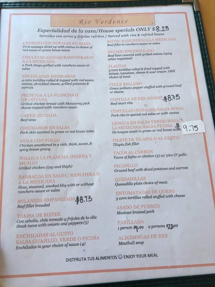 Taqueria Allende - Houston, TX menu_pic