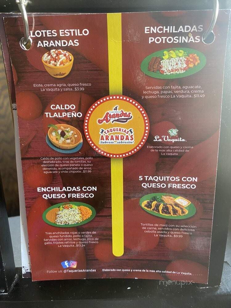 Taqueria Arandas - Houston, TX menu_pic