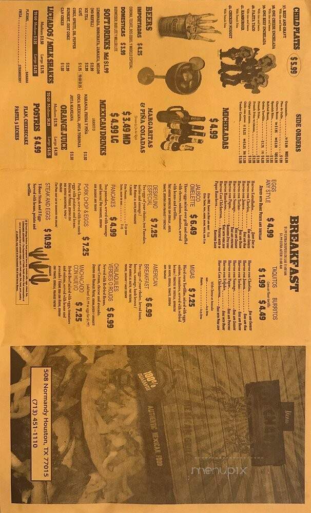 Taqueria Los Charros - Houston, TX menu_pic
