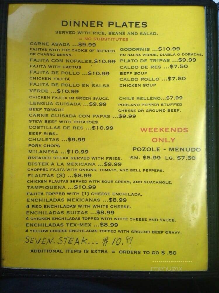 Taqueria San Miguel - Houston, TX menu_pic