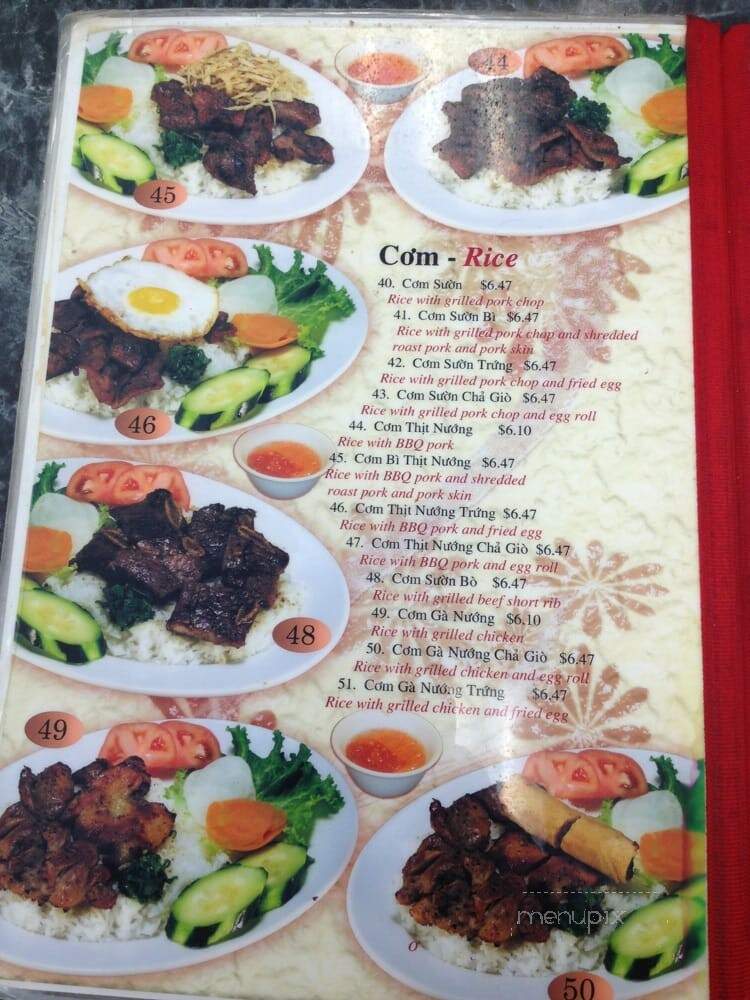 Pho - Houston, TX menu_pic