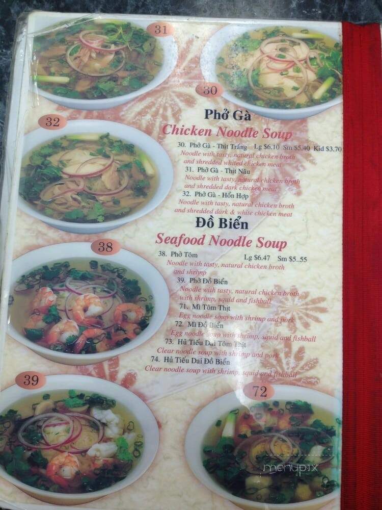 Pho - Houston, TX menu_pic