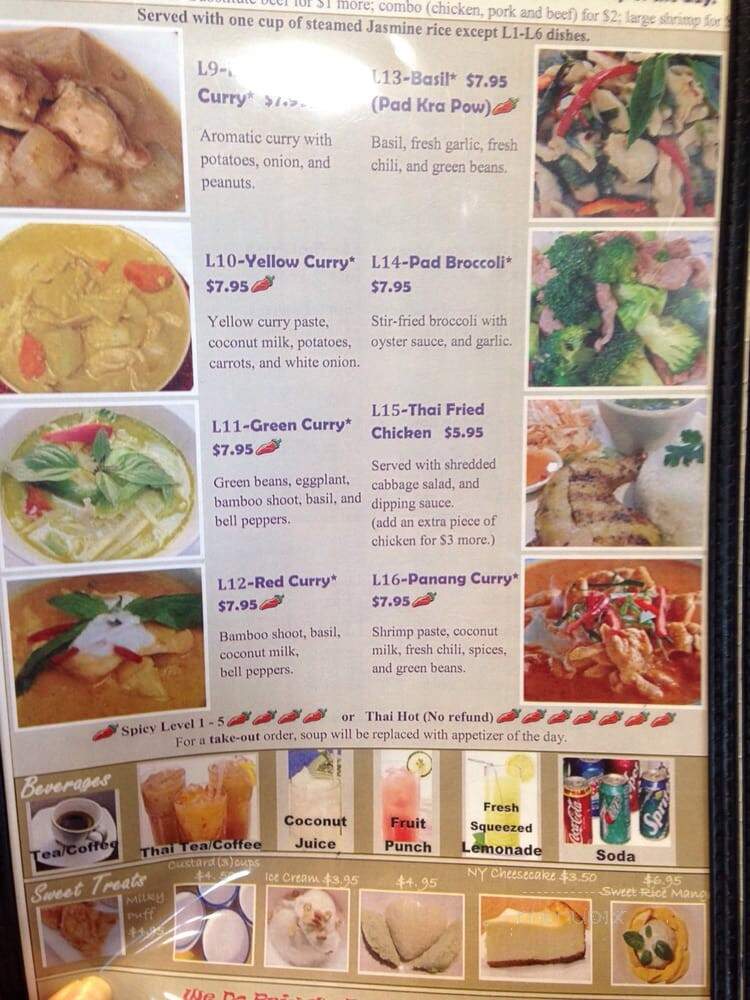 Thai Lily Cafe - Houston, TX menu_pic