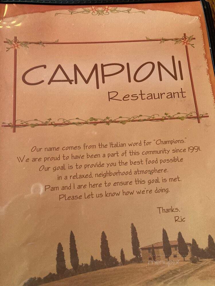 Campioni's - Houston, TX menu_pic