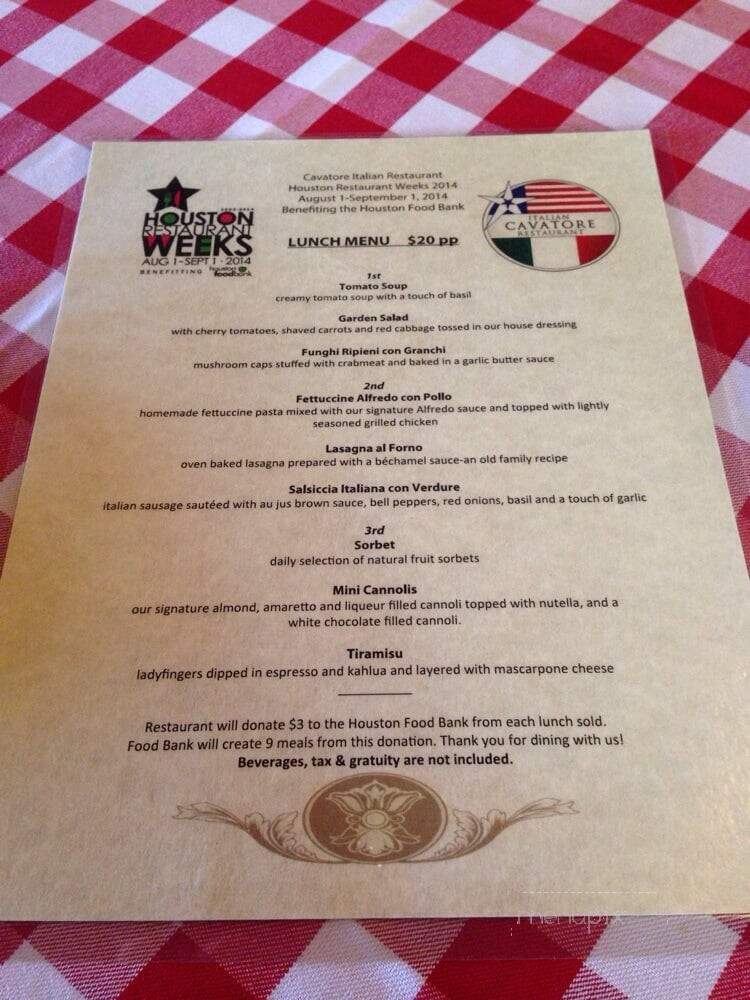 Cavatore Italian Restaurant - Houston, TX