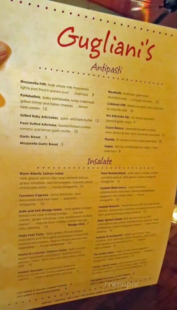 Collina's Italian Cafe - Houston, TX menu_pic