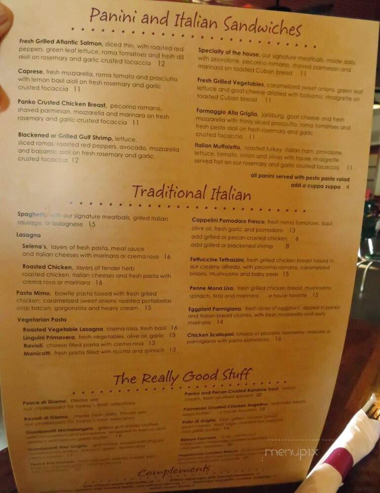 Collina's Italian Cafe - Houston, TX menu_pic