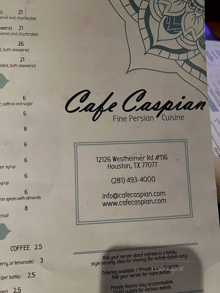 Cafe Caspian - Houston, TX