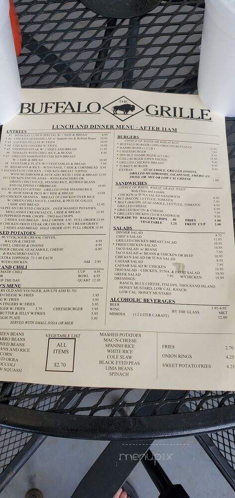 Buffalo Grille - Houston, TX menu_pic