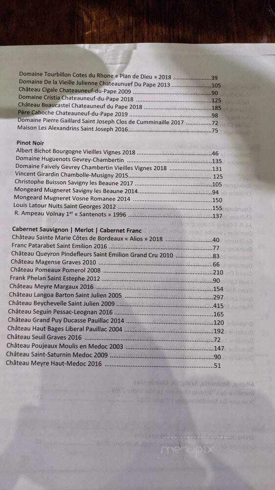Cafe Rabelais - Houston, TX menu_pic