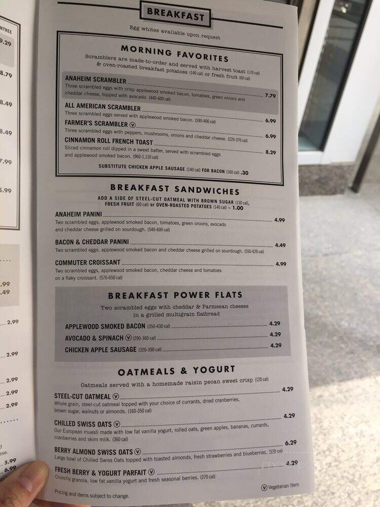 Corner Bakery Cafe - Houston, TX menu_pic
