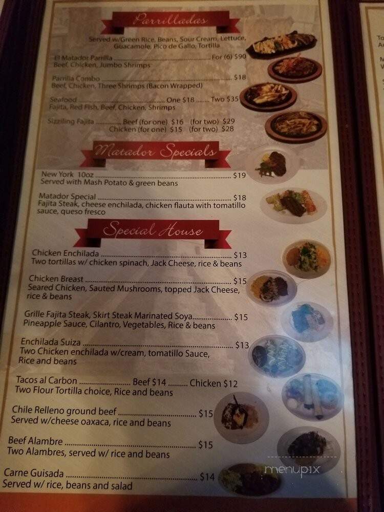 El Matador Restaurant - Houston, TX menu_pic