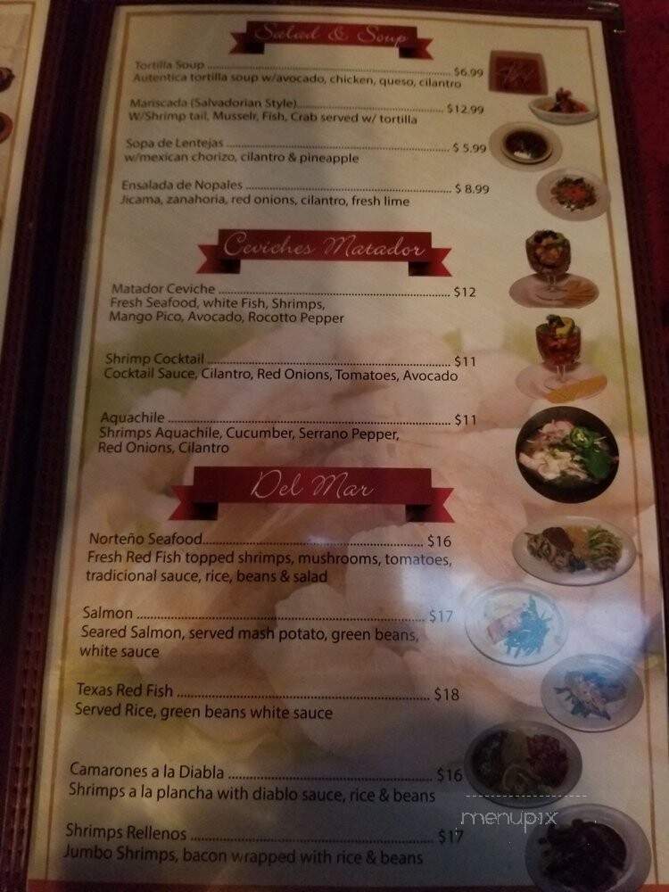 El Matador Restaurant - Houston, TX menu_pic