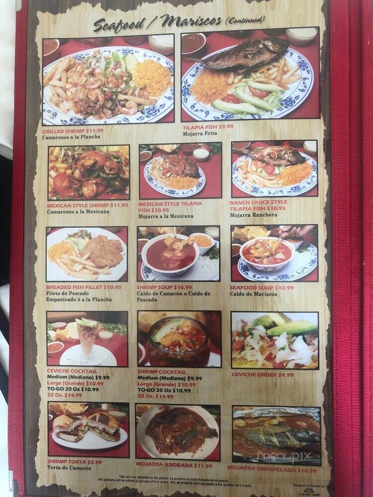 El Rinconcito - Houston, TX menu_pic
