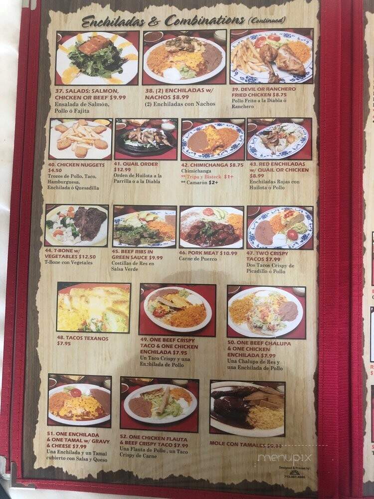 El Rinconcito - Houston, TX menu_pic